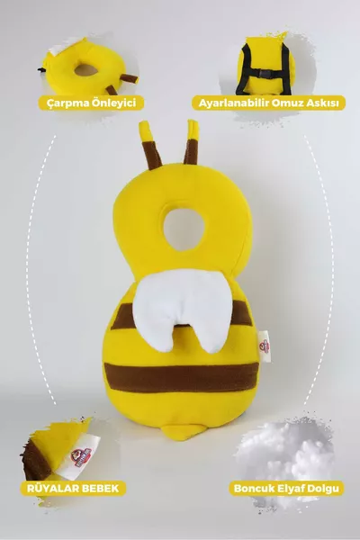 وسادة حماية رأس الطفل الصفراء، وسادة الخطوة الأولى للنحل