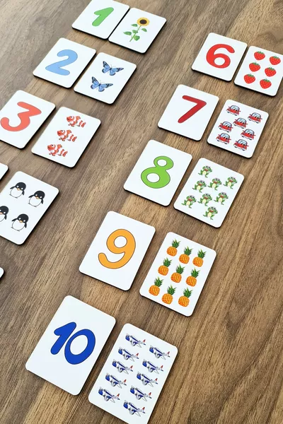 بطاقات الأرقام الخشبية للعب مطابقة الذكاء مواد تعليمية لرياض الأطفال