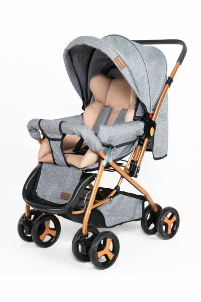 Poussette Double Réversible pour Bébé Two Koalas Keten Gold