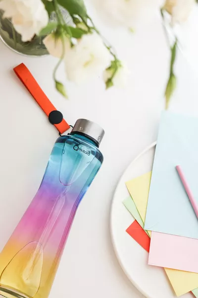 Mixed Rainbow Cam Water Bottle Premium cc