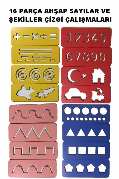 Exercices éducatifs en bois, compter et formes, enfilage de cordes pour développer la motricité manuelle