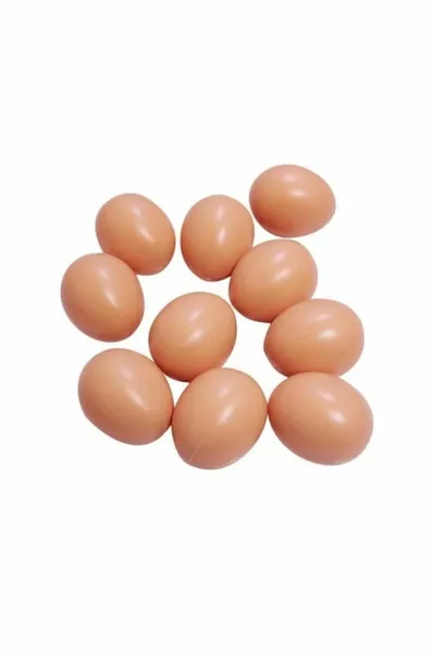 Plastic Egg 5 cm Each Brown