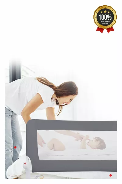 حاجز سرير أوماي  سم، حامي السرير، واقي - رمادي