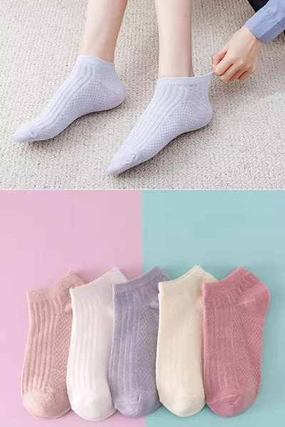 جوارب ملونة صيفية المجموعة المكونة من 5