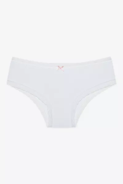 Daily Lace 3-delige katoenen beige hipsteronderbroek