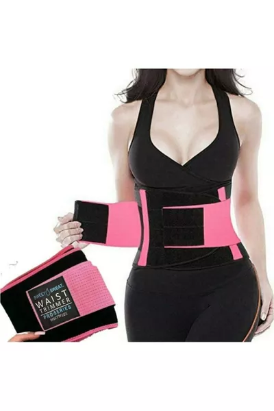 Thermal Sauna Waist Corset Waist Belly Hip Slimming Corset Sports Corset Fitness Sweating Belt Pink