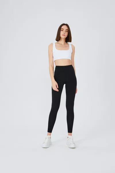 Push Up High-Waist Shaping Leggings Black