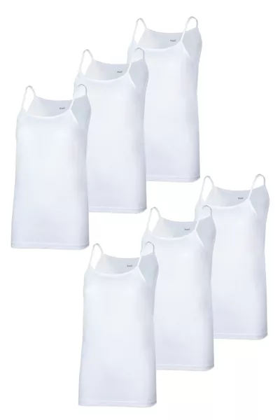 6-Pack Women's % Cotton Spaghetti Strap Tank Top
