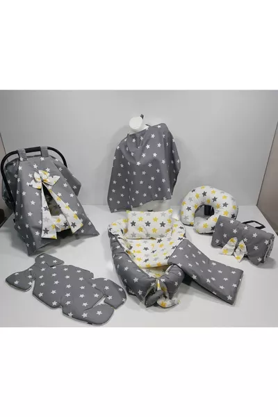 Dunkel Stern Gelb Stern Lu Babynest Set