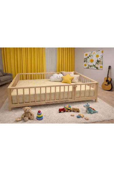 سرير أطفال ورضع دائري الجوانب