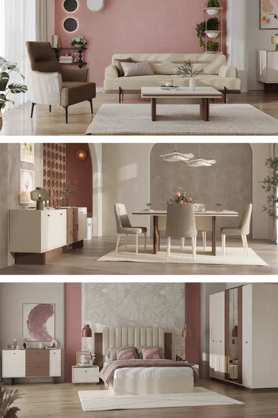 Linen Midi Wedding Package - Living Room Set / Bedroom Set / Dining Room Set