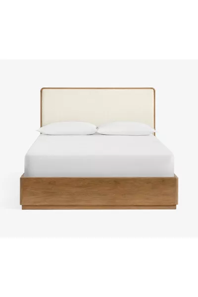 سرير إزمير بسطح صلب من كوانا – تصميم عصري، مقاس كوين (سم)، هيكل متين من الخشب الصلب