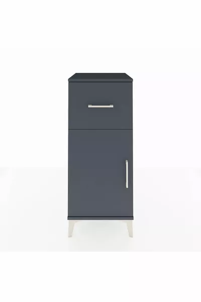 خزانة هايبريون بجرف واحد ودرج واحد وباب واحد، أنثراسيت-أنثراسيت