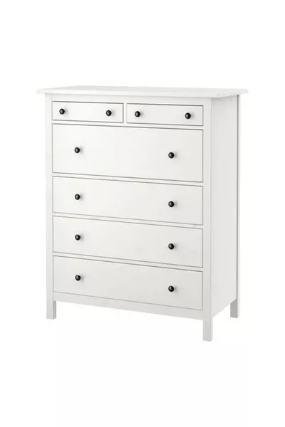 Hemnes, 6 Çekmeceli Şifonyer,  Cm, Beyaz Vernik