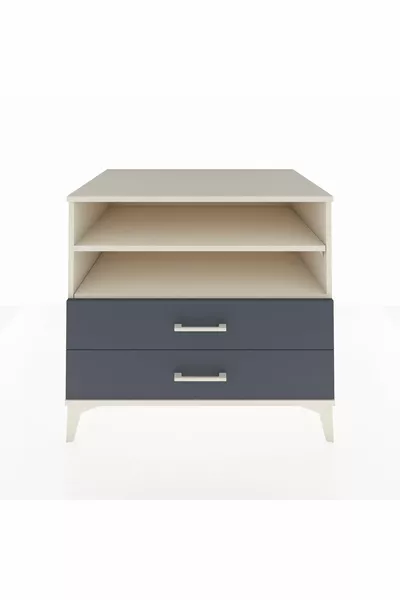 خزانة كرونوس بدرجين ورفين بلون العقيق والفحم