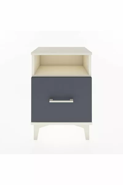 Argeş Commode met één plank en 2 lades, Agaatgrijs-Antraciet