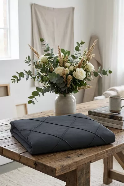 Housse de tête de lit, Housse de tête de lit Mimosa Anthracite