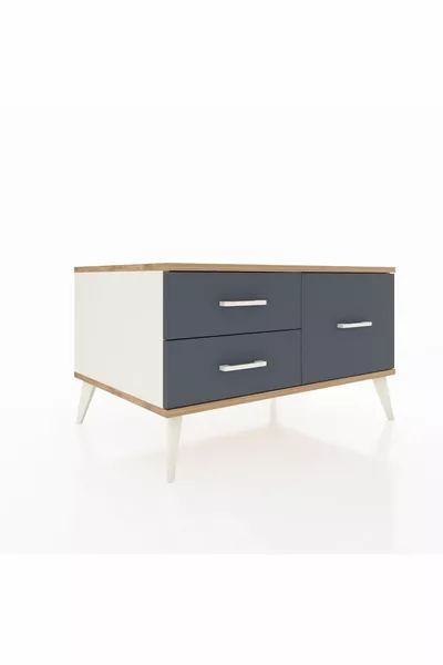 Гардероб Kronos с 3 рафта, Нефритово-соснов/Антрацит