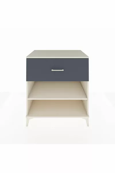 خزانة كرونوس بدرج واحد ورف واحد - حجر القمر-أنثراسيت