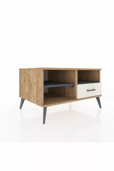 Kronos Şifonyer 2 Raflı Tek Çekmeceli  Çam-Antrasit/Aytaşı