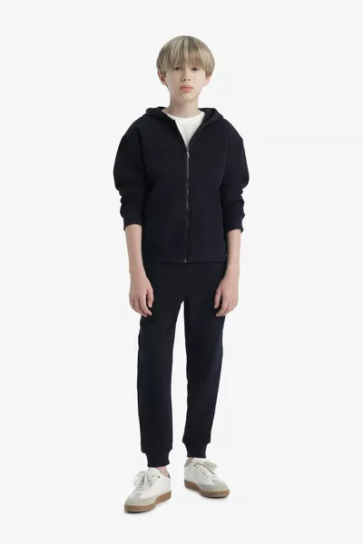 Jungen Jogginghose für die Schule, Marineblau, mit elastischem Bund und Taschen AU