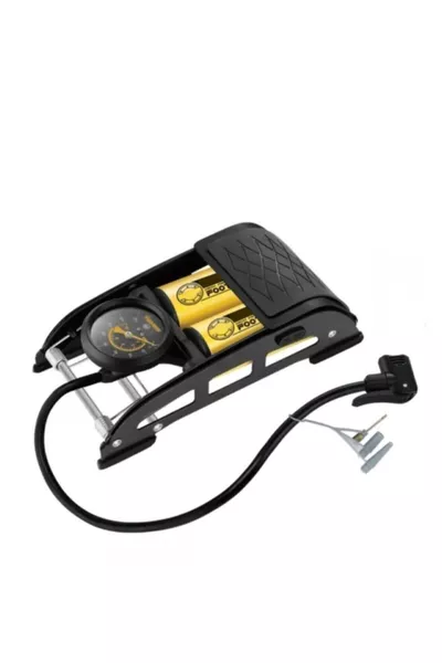 Dual Piston Foot Pump for Bike, Ball, Motorcycle Inflation