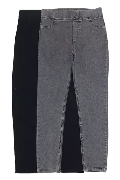 WOMEN'S HIGH-WAIST 2-PACK STRETCH DENIM LEGGINGS