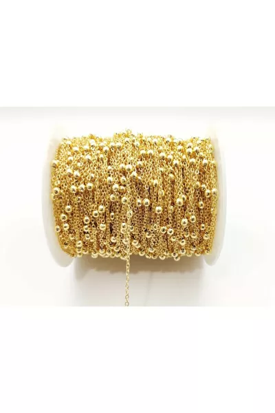 Браслет, ожерелье, цепочка для щиколотки 2 метра с лаковым покрытием (не темнеет)