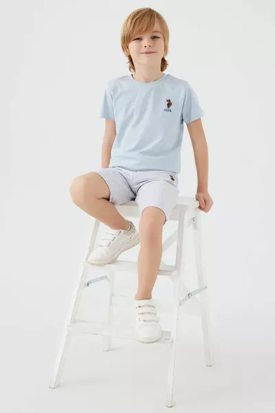 Erkek Çocuk Gri Bermuda Takım