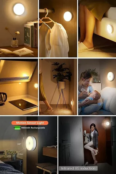 Bewegingssensor USB-oplaadbare LED-lamp | Kastverlichting Huislamp Nachtlamp LED-lamp - 1 stuk