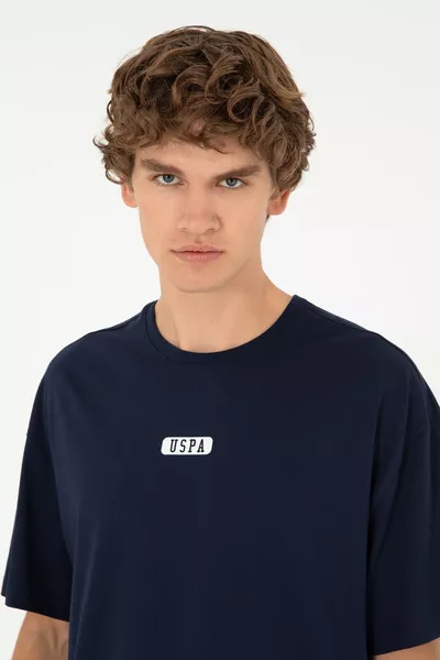 تي شيرت أزرق كحلي للرجال 