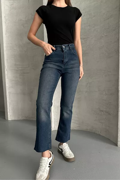Tint Brown Hair Fit Gesneden Jeans