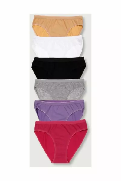 Culotte de bikini pour femme, lot de 6 couleurs mixtes 