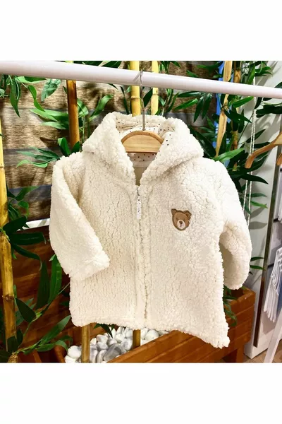 Plush Fleece Baby Hooded Zipper Cardigan Wellsoft