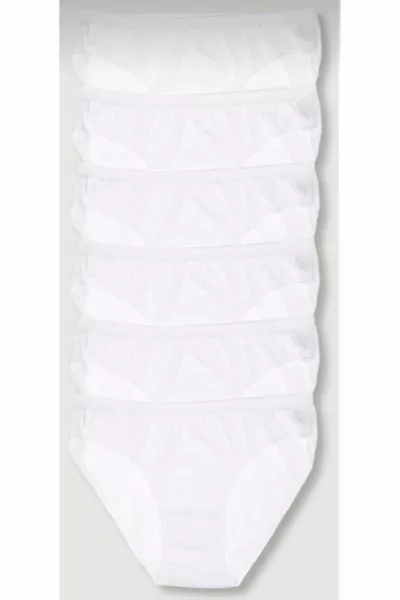 Dames Witte 6-Delige Bikini Slips Set