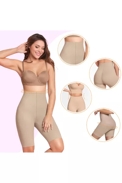 Anoky Model Seamless Hip and Inner Thigh Shaping Sports Shorts Nude Color