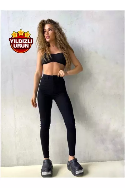 Jean skinny extra noir E.x.t.r.a Black, ne déteint pas, gainant (ceinture non incluse)