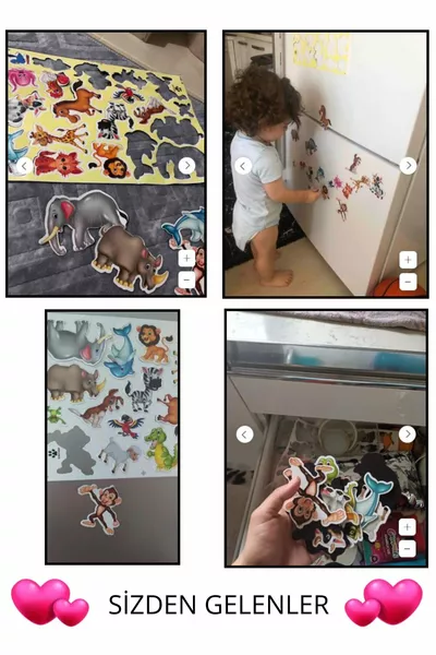 حيوانات مغناطيسية تعليمية للثلاجة - لعبة تعليمية مغناطيسية