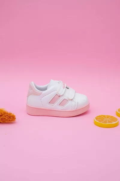 White Powder Stripe Baby Shoes