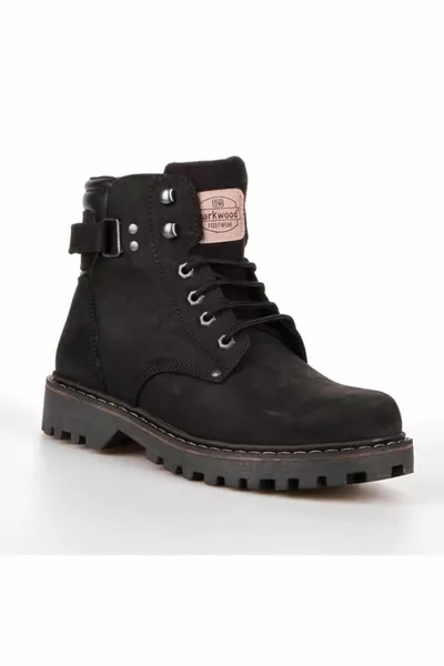  Siyah Unısex Hakiki Nubuk Deri Su Bot