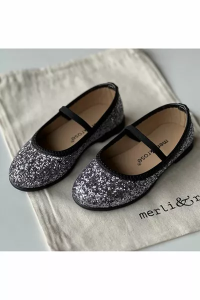 Блестящие балетки | Пурпурный