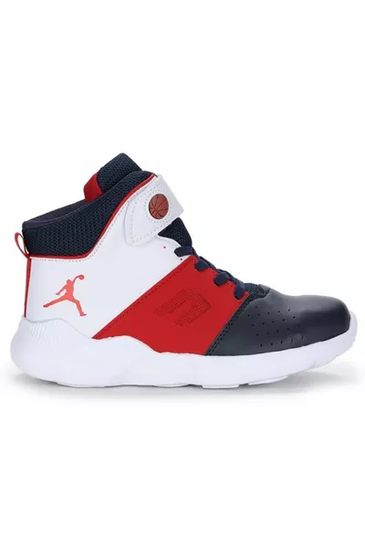 Cool Arizon Unisex Kids Basketbalschoenen MARINEBLAUW-WIT