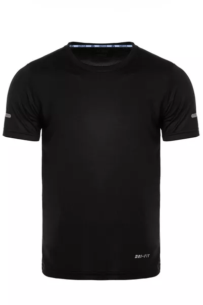 Herren Feuchtigkeitsabsorbierendes Schnell trocknendes Sport-T-Shirt für Technikleistung, atmungsaktiv, kurzarm