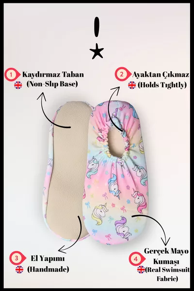 Unisex Baby Kids Non-Slip Sole Water Shoes Pool Slippers