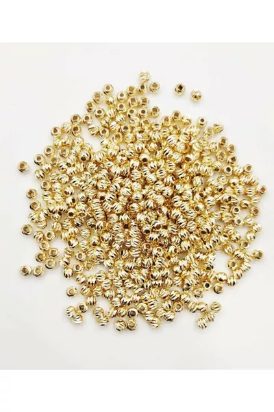 4 мм  штук золотые бусины Dorika, не темнеют, аксессуары для украшений