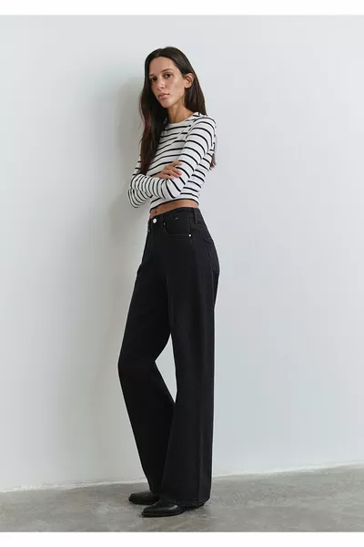 Victoria Dark Smoky Gray Gold Icon Jean Pants 