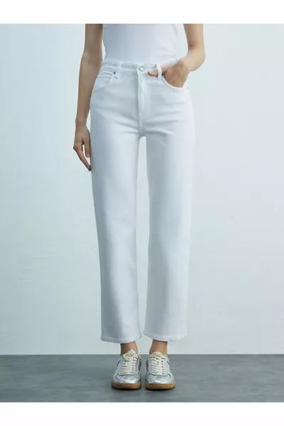 New Wanda Düz Paça Rahat Kesim Jean Pantolon