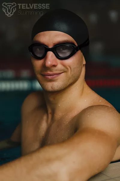 Large Boy Pro Silicone Adult Swimming Goggles, Anti-Fog and Waterproof, Black