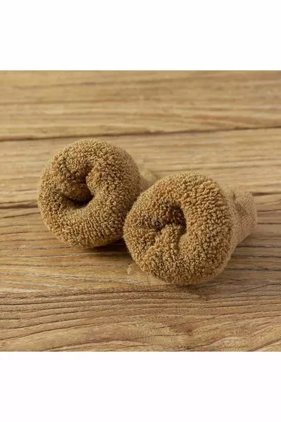 Plain Mixed Color Winter Towel Socks 4 Pairs