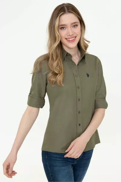 Chemise verte pour femme